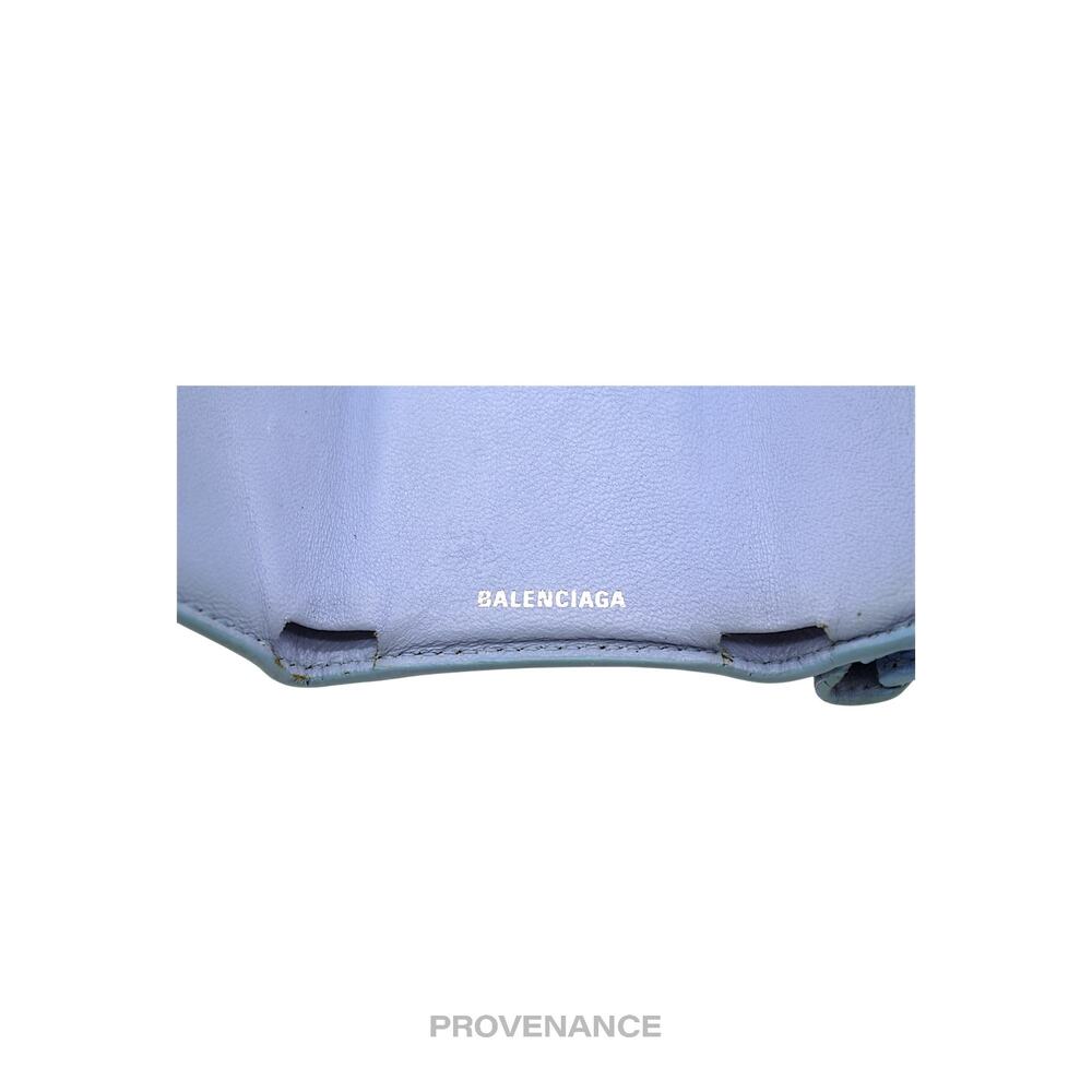🔴 Balenciaga Papier Mini Card Wallet - Clouds Blue Leather - Picture 5 of 8